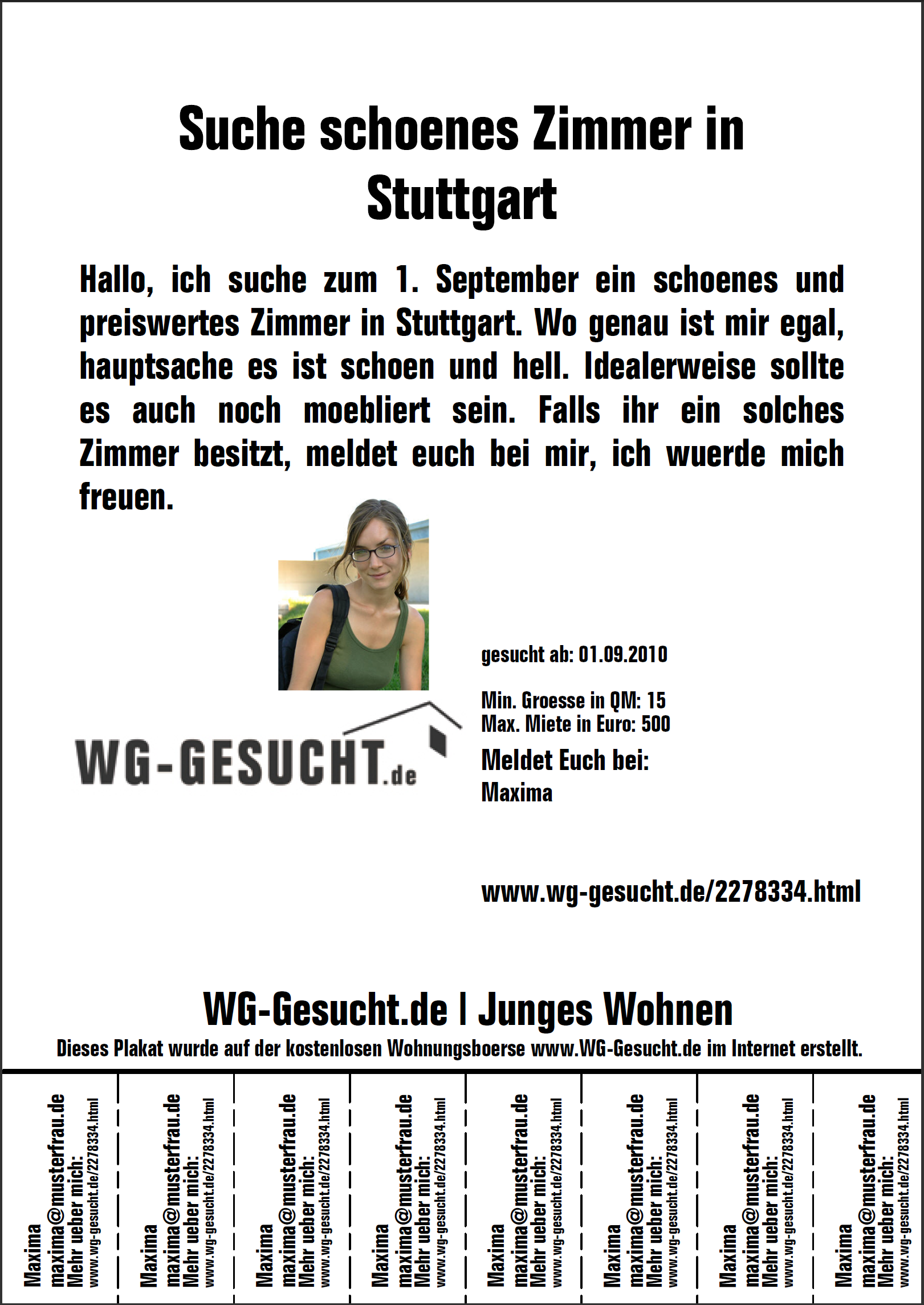 Text für anzeige er sucht sie