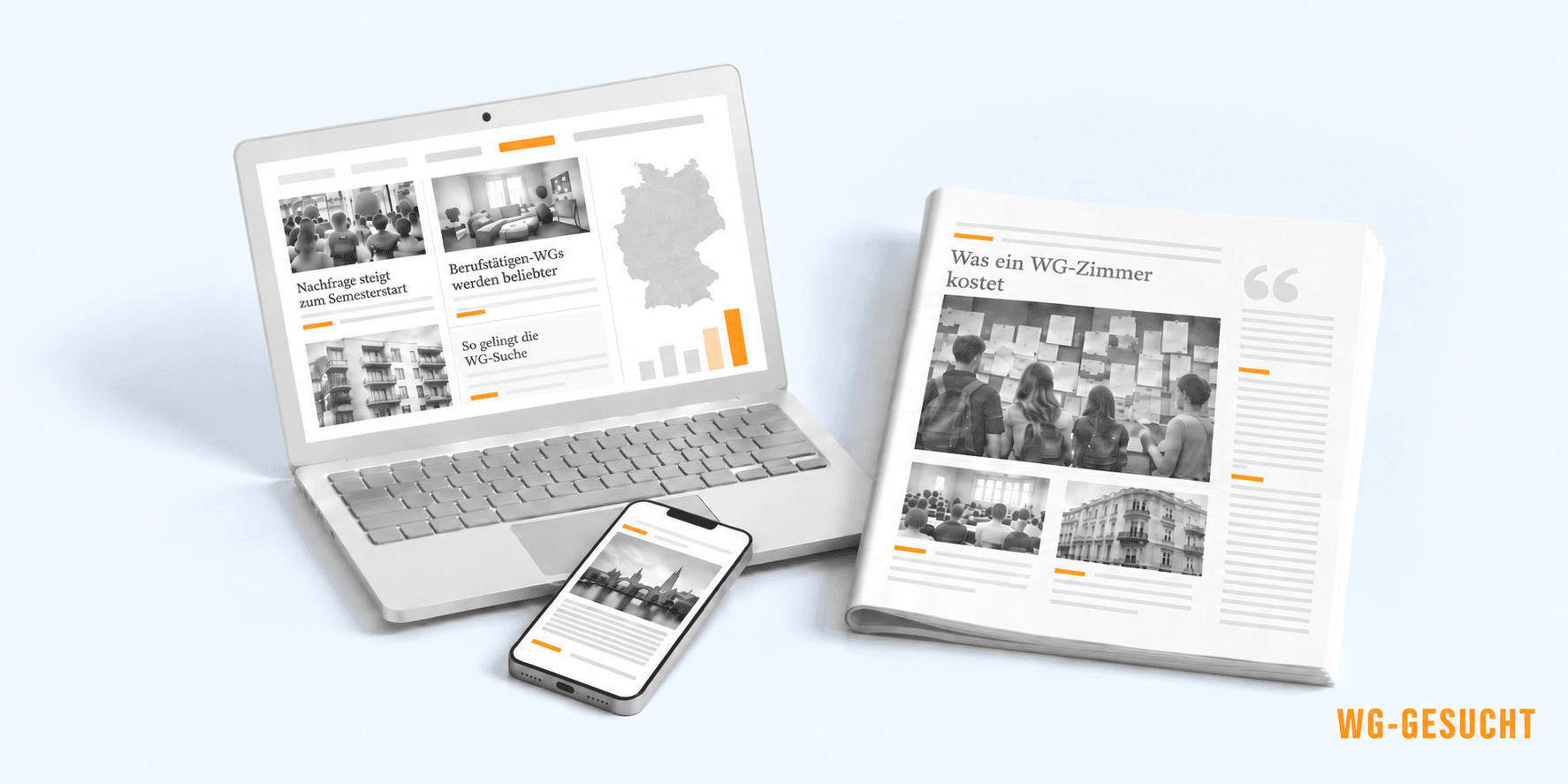 Medienberichte über Daten und Analysen von WG-Gesucht.de zum WG- und Wohnungsmarkt